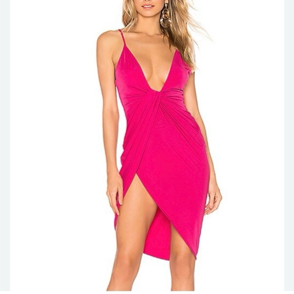 Hours Revolve‎ Twist Front Pink Mini Dress Size Small